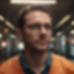 A thoughtful individual contemplating career options