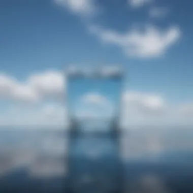 Calm water reflecting blue sky as a metaphor for mental well-being