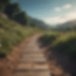 Pathway leading to a serene landscape symbolizing personal growth