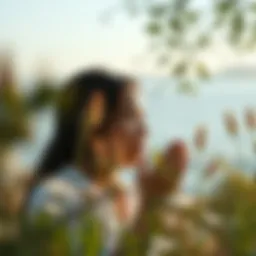 A serene illustration depicting a tranquil scene of nature, symbolizing emotional healing.