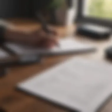 A journal and pen on a desk, representing self-reflection and planning