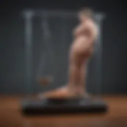 A thoughtful individual weighing options on a scale