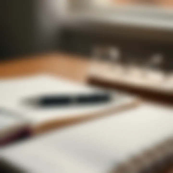 A journal and pen symbolizing self-reflection and personal growth.