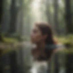 A serene landscape reflecting calmness amidst chaos