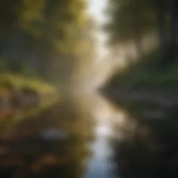 A serene landscape representing tranquility and release