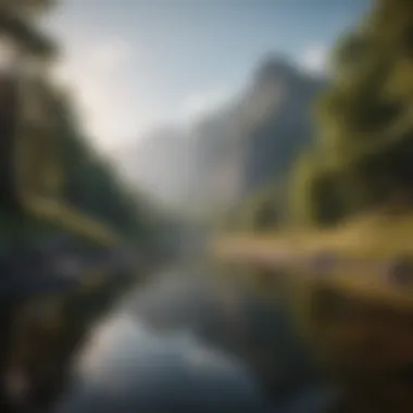 Finding Inner Peace A serene landscape symbolizing inner peace