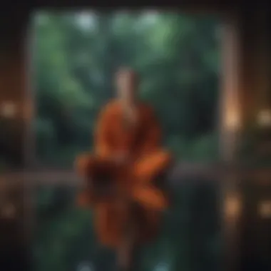 Contemplation and Reflection A person meditating, reflecting on their past