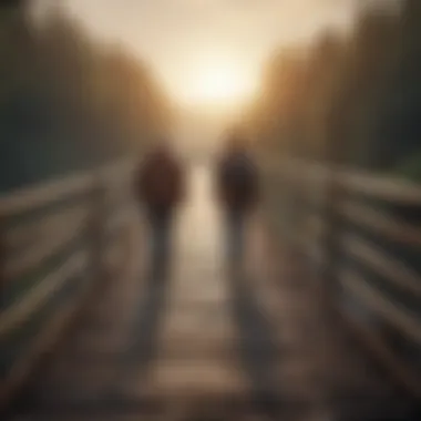 A symbolic bridge connecting two sides, representing the journey of rebuilding trust.