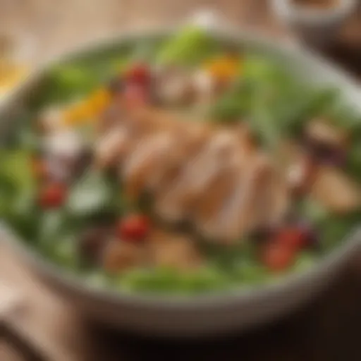 Vibrant Fresh Salad Bowl with Mixed Greens and Grilled Chicken