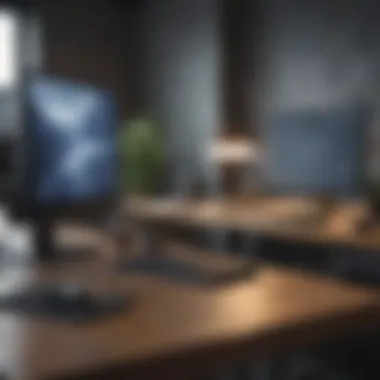 Leveraging Technology for Managerial Effectiveness A modern workspace showcasing technology integration