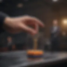A manager setting performance goals with a team