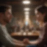 A couple sitting apart, showing emotional distance