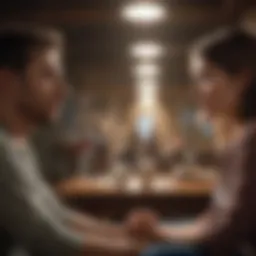 A couple sitting apart, showing emotional distance