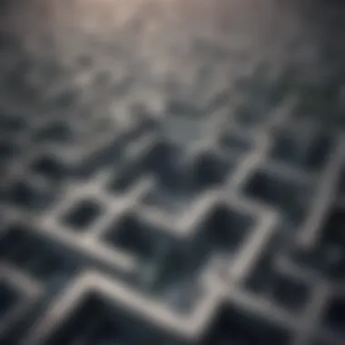 Navigating the Maze Abstract representation of a maze with a clear path leading to career satisfaction