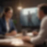 Professional discussing salary increase