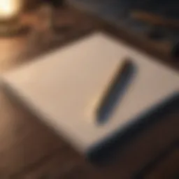 A classy stationary set with a golden pen