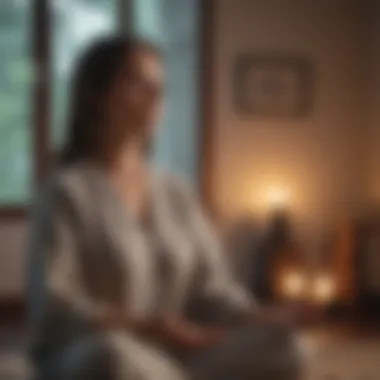 Caregiver enjoying peaceful meditation session