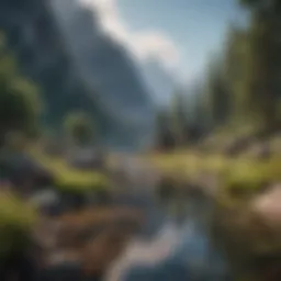 Serene Mountain Retreat Setting