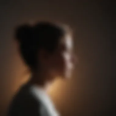 Silhouette of a person under stress