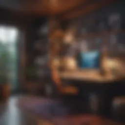 Cozy workspace for introverts