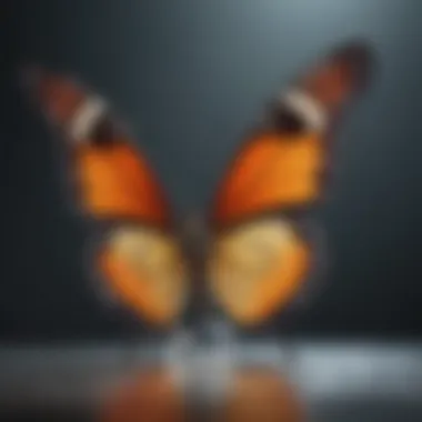 Metamorphosis: Transformative Change Dynamic depiction of a butterfly emerging from a cocoon, portraying transformation