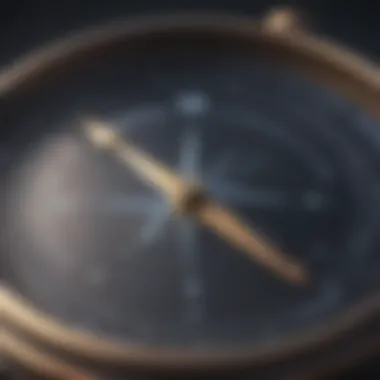 Navigating Towards Personal Growth Illustration of a compass pointing towards personal growth