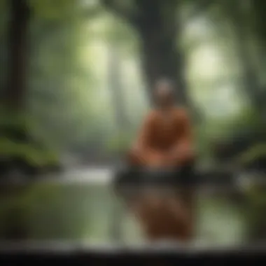 Mindfulness Practices: Cultivating Focus and Detail A mindfulness exercise in a tranquil setting illustrating focus and concentration.