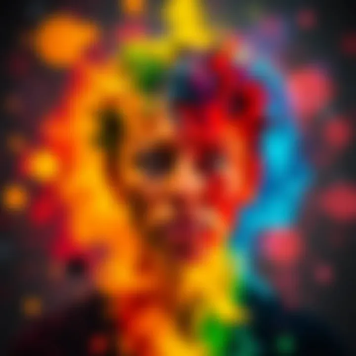 An abstract representation of emotions in a colorful spectrum