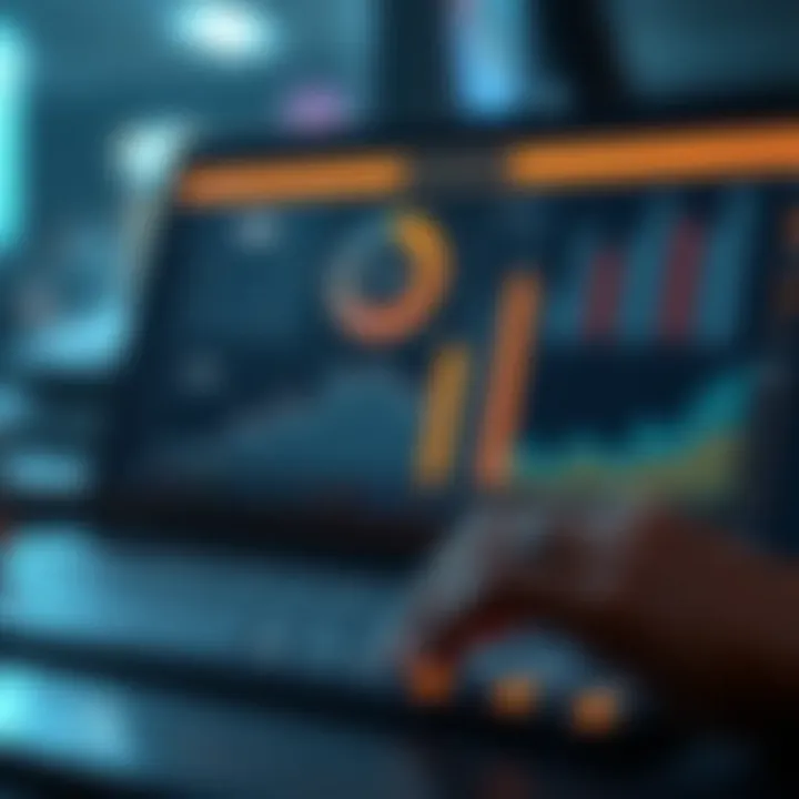 Digital Interface for Tracking Growth A futuristic digital interface displaying personal growth metrics