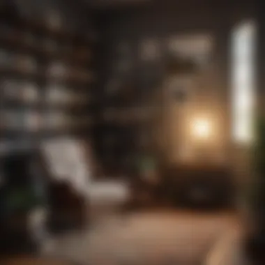 Embracing Calm Through Literature A cozy reading nook filled with books and calming decor