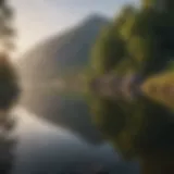 A serene landscape representing tranquility and self-reflection