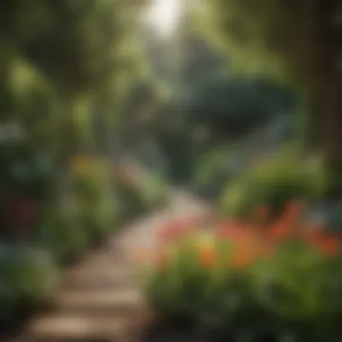 Nature's Influence on Well-Being A vibrant garden showcasing the beauty of nature and growth