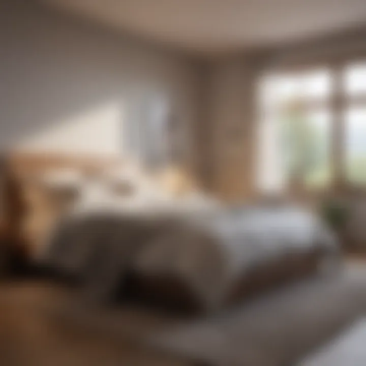 A peaceful bedroom scene with natural light streaming in