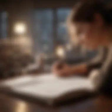 The Power of Writing for Clarity A journal opened with notes and reflections