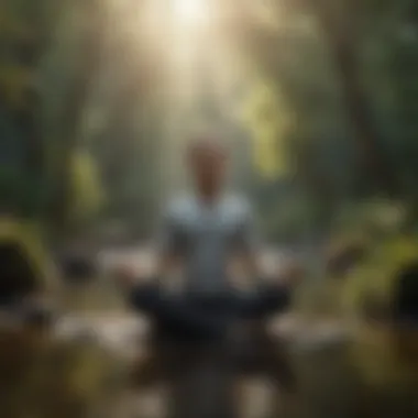 A person meditating to improve mental clarity