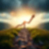 Symbolic representation of motivation with a rising arrow