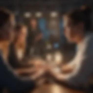 A diverse group collaborating in a brainstorming session