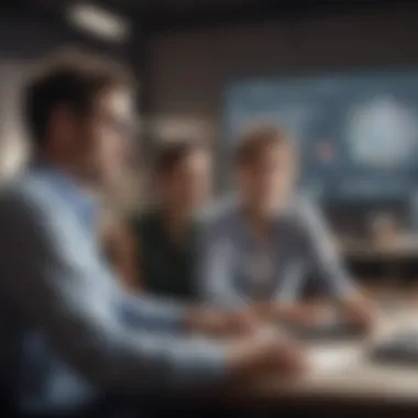 Collaboration in a Feedback-Driven Culture Illustration of a team collaborating in a feedback-driven environment.