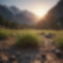 A serene landscape with mountains and a sunrise symbolizing new beginnings.