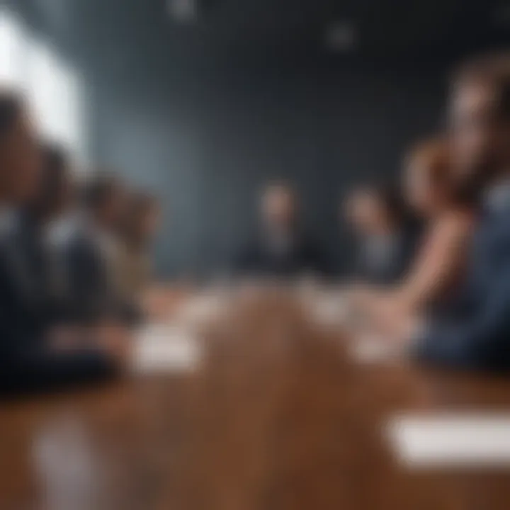 Diverse leaders collaborating in a boardroom setting