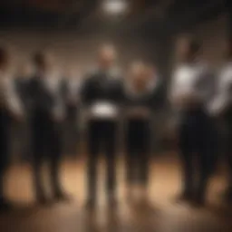 An employee receiving recognition in a team meeting