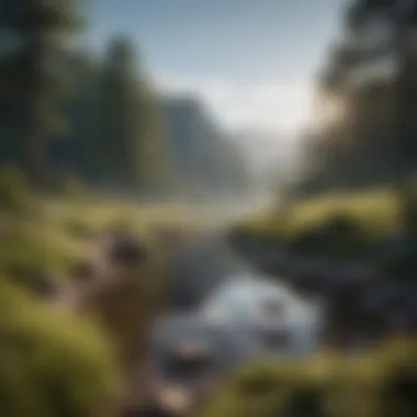 Mindful Landscape A serene landscape reflecting mindfulness and tranquility