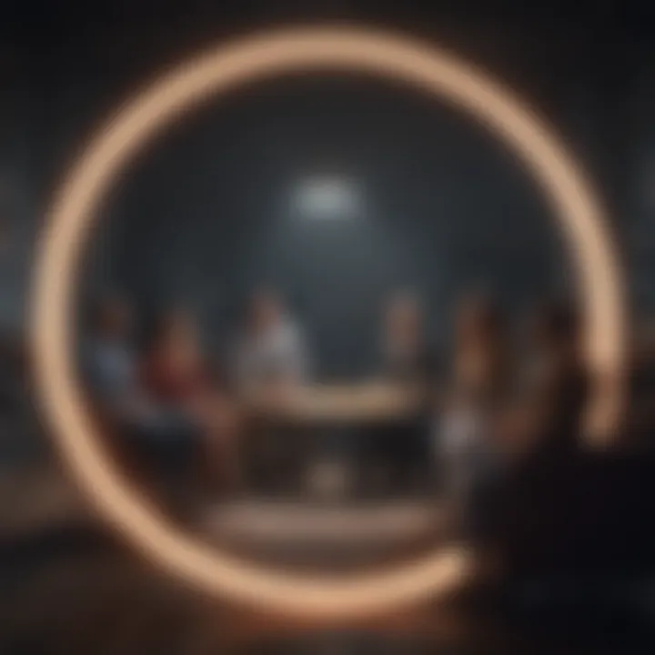 A circle of individuals sharing insights and experiences