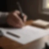 A compelling letter of intent on a desk with a pen