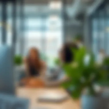 Inclusive Work Environment A vibrant workplace reflecting inclusion through design and teamwork