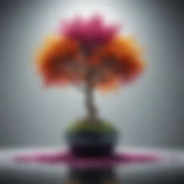 Symbolic Growth and Transformation An abstract representation of growth, featuring vibrant colors and upward patterns.