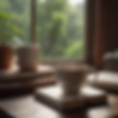 Mindful Moments An inviting book and a cup of tea, epitomizing relaxation and mindfulness.