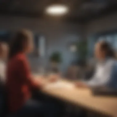 Collaborative Workplace Harmony A thriving workplace environment showcasing collaboration and harmony.