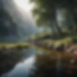 A serene landscape reflecting tranquility