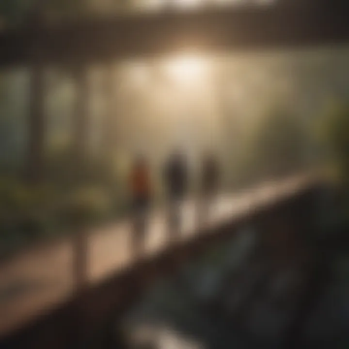 An abstract depiction of counseling as a supportive bridge.
